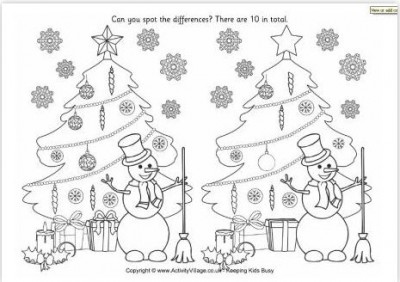 FREE Printable Christmas Spot The Difference Puzzles « Darlene Michaud