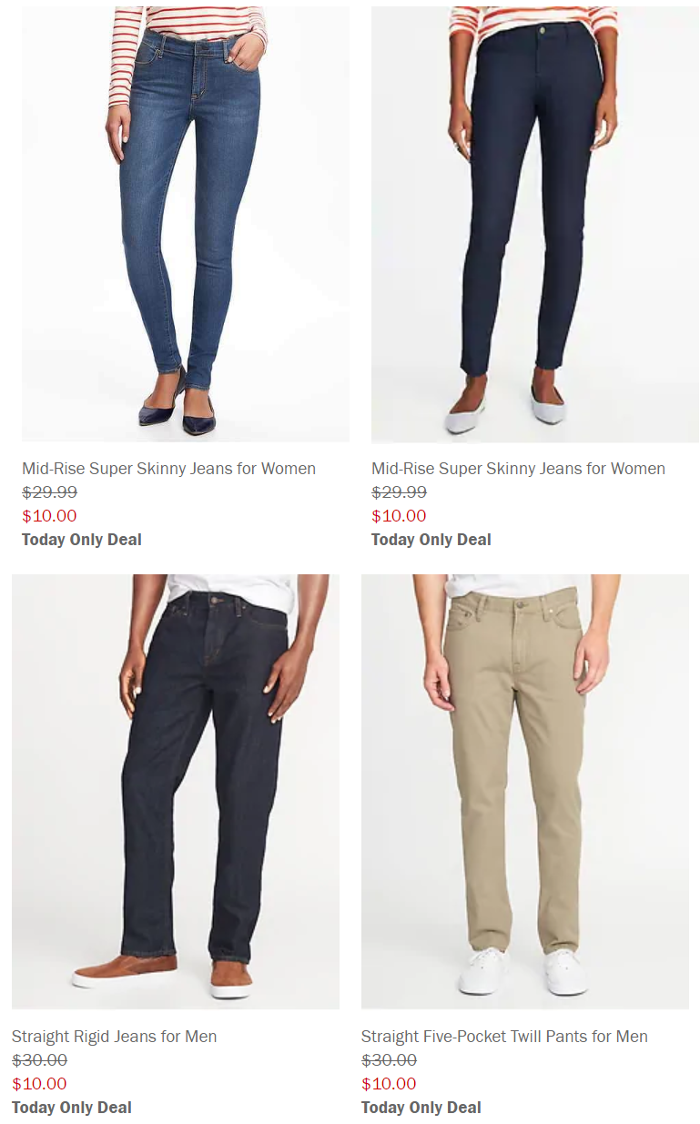 $10 Old Navy Jeans for Women and Men 