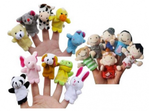 finger puppets animal 10 family 6