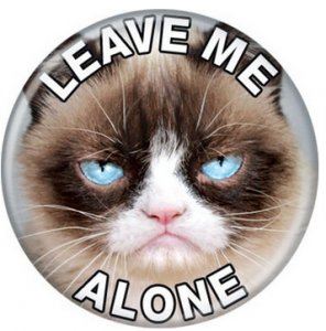 button grumpy cat leave me alone