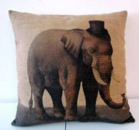 pillow case elephant top hat