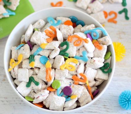 birthday chex mix snack