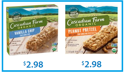 cascadian farm granola bars walmart coupon deal darlene michaud