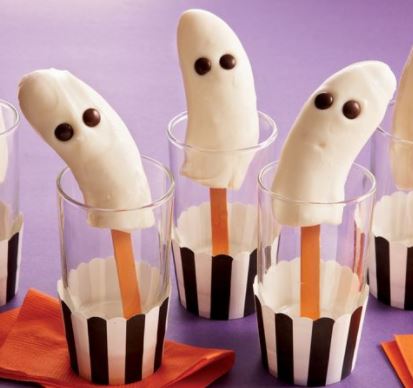 ghostly banana pops halloween recipe pillsbury darlene michaud