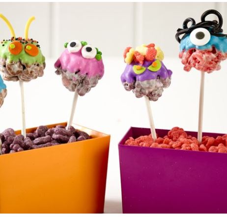 no bake monster cereal pops better crocker halloween recipe darlene michaud