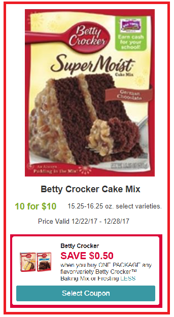 betty crocker cake mix shaws coupon deal darlene michaud