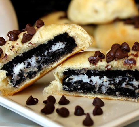 oreo cookie stuffed crescent rolls recipe pillsbury darlene michaud