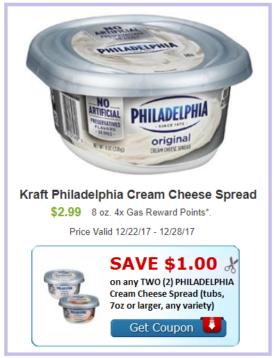 philidelphia cream cheese coupon deal shaws darlene michaud