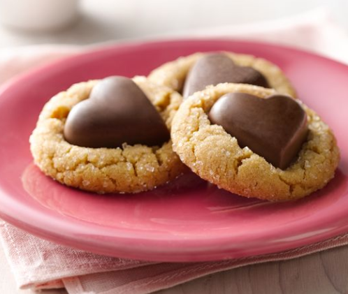 peanut butter chocolate heart valentines day cookies recipe betty crocker darlene michaud