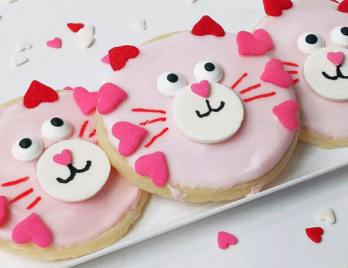 valentines day cat cookies food craft recipe tablespoon darlene michaud