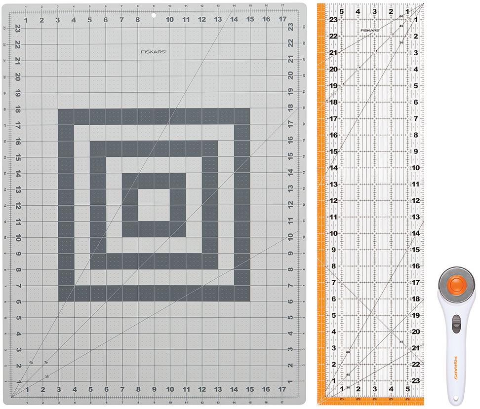 Awesome 3Piece Cutting Set Mat, Ruler and Rotary Stick « Darlene Michaud