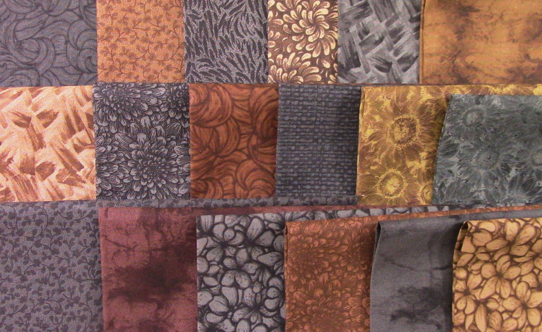 BULK SAVINGS 18 Fat Quarters Brown & Black (4754) « Darlene Michaud